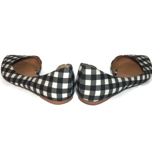 J. CREW Shoes J. CREW Shoes J. CREW Shoes 7 Ginhgam Plaid Dorsay Flats Work - Picture 4 of 6
